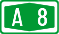 A8 motorway shield