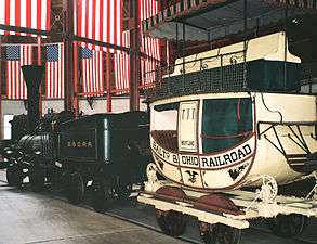 Train cars displayed at the B&O Railroad Museum