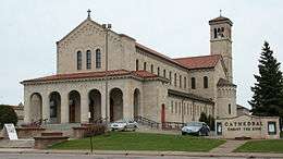 Photograph of the Cathedral of Christ the King at Superior, Wisconsin; exterior view