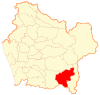 Map of Pucón commune in the Araucanía Region