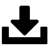 Down-looking arrow over an open box (a hollow long rectangle with the top line removed)