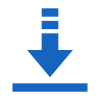 Down-looking arrow over a flat surface (a line)