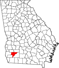 State map highlighting Baker County