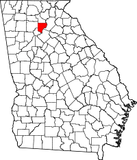 State map highlighting Forsyth County