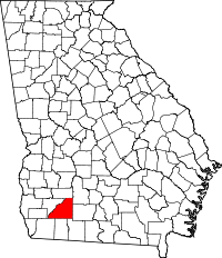 State map highlighting Mitchell County