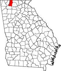 State map highlighting Murray County