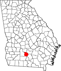 State map highlighting Tift County