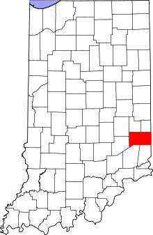 State map highlighting Franklin County