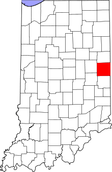 State map highlighting Randolph County