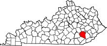 State map highlighting Clay County