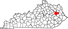 State map highlighting Morgan County