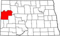 State map highlighting McKenzie County