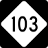 NC Highway 103 marker