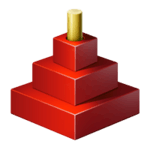 Red Logo (stylized Tower of Hanoi)