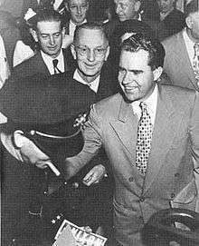 Congressman Nixon campaigning for U.S. Senate