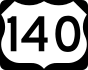 U.S. Route 140 marker