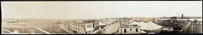 Panorama of community above buildings